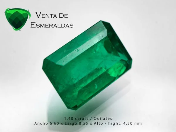 esmeralda certificada talla rectangular 2.02 quilates certificated emerald