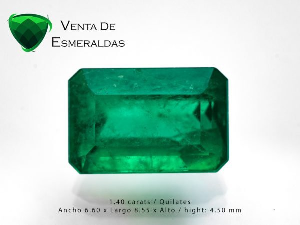 esmeralda certificada talla rectangular 2.02 quilates certificated emerald