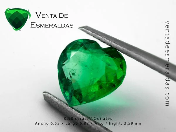 esmeralda colombiana talla corazon colombian emerald cut heart gemstone