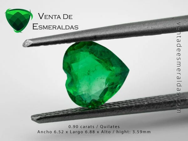 esmeralda colombiana talla corazon colombian emerald cut heart gemstone