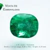 esmeralda colombiana talla cushion