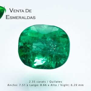 esmeralda colombiana talla cushion