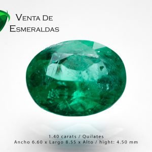 esmeralda colombiana talla ovalada de 1.40 quilates colombian emerald
