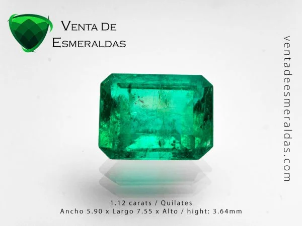 esmeralda colombiana talla rectangular colombian emerald