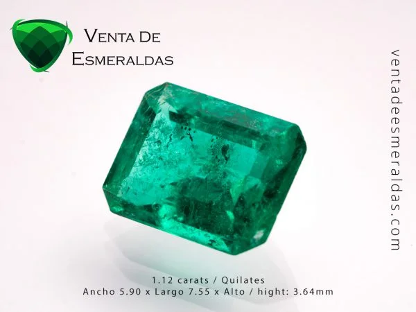 esmeralda colombiana talla rectangular colombian emerald