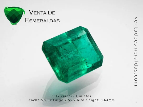 esmeralda colombiana talla rectangular colombian emerald