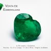 esmeralda talla corazon colombian emerald shape heart