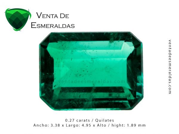 esmeralda colombiana talla rectangular square emerald