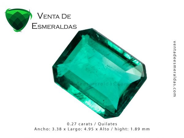 esmeralda colombiana talla rectangular square emerald