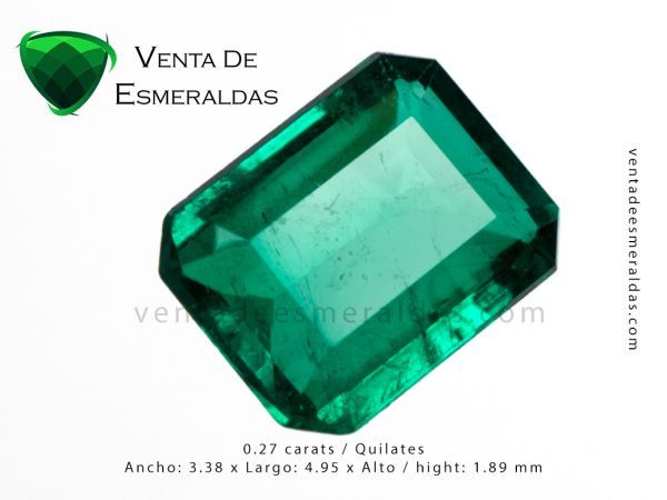 esmeralda colombiana talla rectangular square emerald