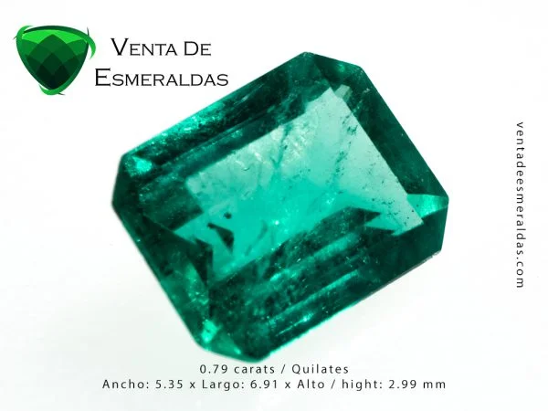 esmeralda colombiana talla rectangular colombian emerald