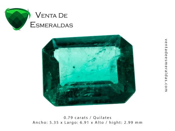 esmeralda colombiana talla rectangular colombian emerald