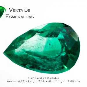 esmeralda colombiana de 0.57 quilates colombian emerald cut tear o pear 122 esmeralda colombiana de 0.57 quilates colombian emerald cut tear o pear