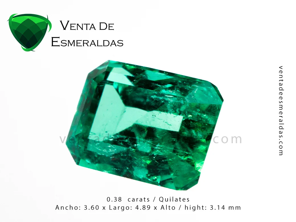 esmeralda colombiana talla rectangular colombian emerald