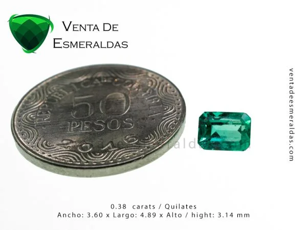 esmeralda colombiana talla rectangular colombian emerald