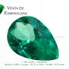 esmeralda de 1.49 quilates y medio colombian emerald talla lagrima