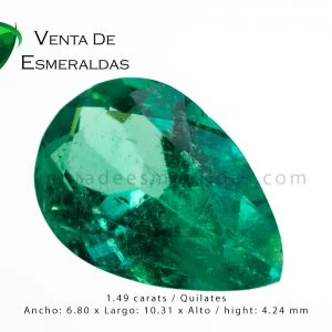 esmeralda de quilates y medio colombian emerald talla lagrima 2 esmeralda de 1.49 quilates y medio colombian emerald talla lagrima