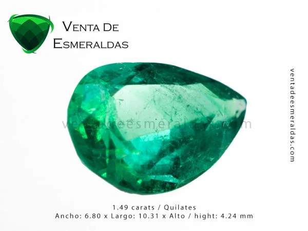 esmeralda de quilates y medio colombian emerald talla lagrima