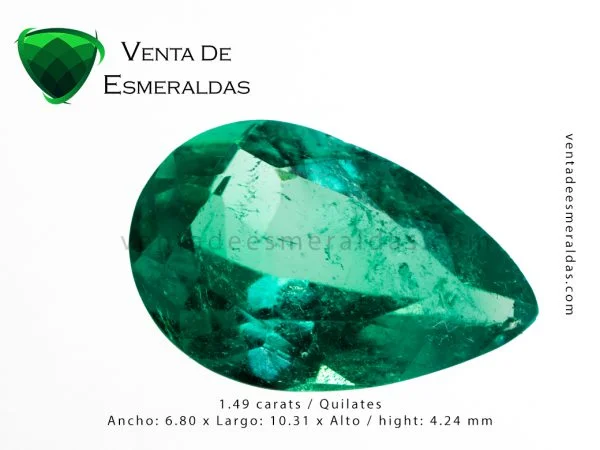 esmeralda de quilates y medio colombian emerald talla lagrima