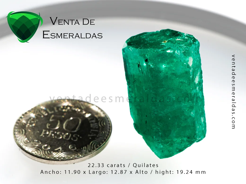 esmeralda en bruto , rough colombian emerald
