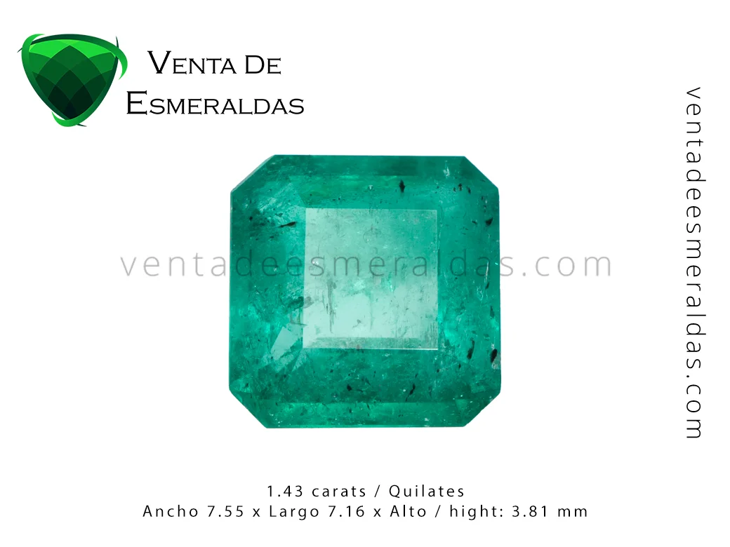 colombian emerald square esmeralda colombiana corte talla cuadrada