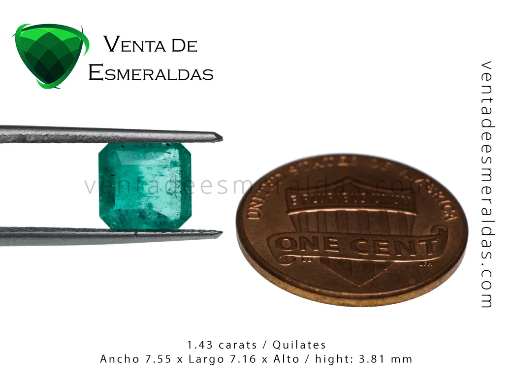 colombian emerald square esmeralda colombiana corte talla cuadrada