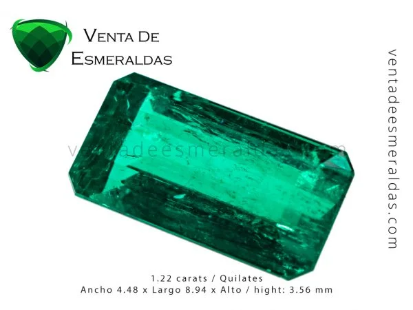 esmeralda canutillo de 1.22 quilates gota de aceite