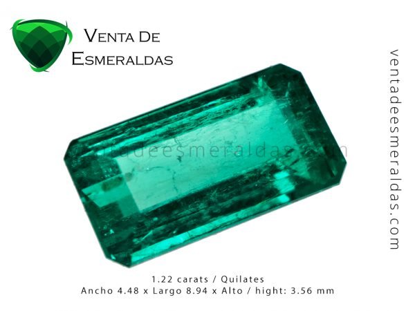 esmeralda canutillo de 1.22 quilates gota de aceite