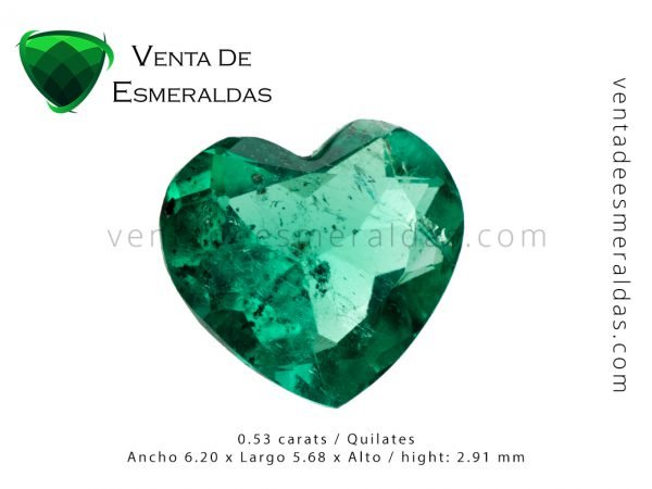 esmeralda colombiana talla corazon colombian emerald cut heart