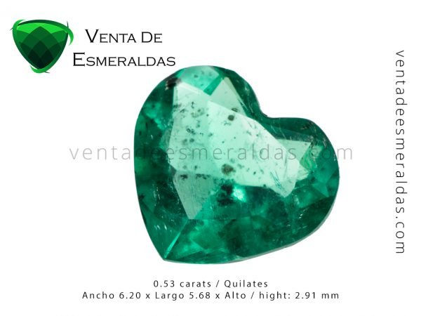 esmeralda colombiana talla corazon colombian emerald cut heart