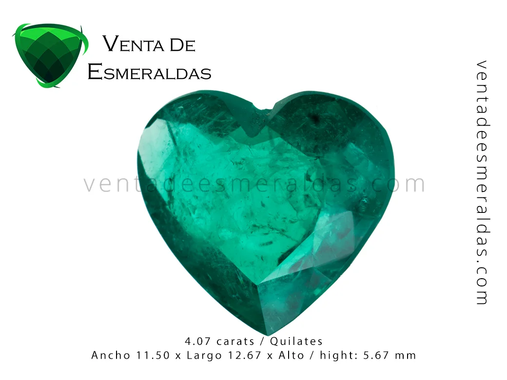 esmeralda colombiana talla corazon colombian emerald cut heart