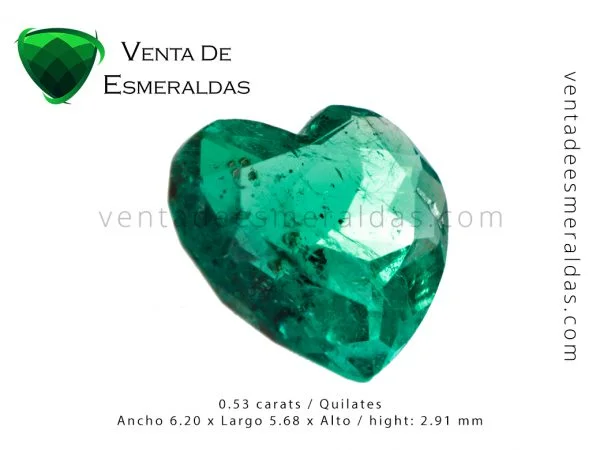 esmeralda colombiana talla corazon colombian emerald cut heart