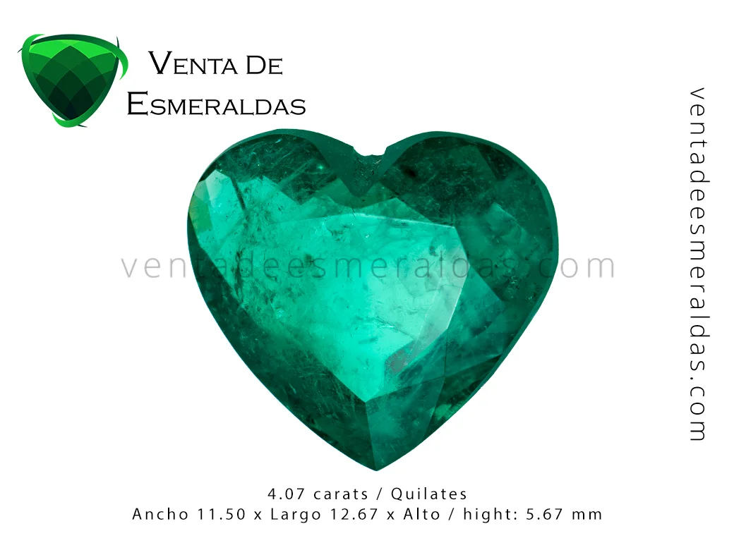 esmeralda colombiana talla corazon colombian emerald cut heart