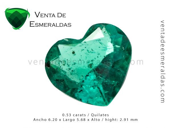 esmeralda colombiana talla corazon colombian emerald cut heart