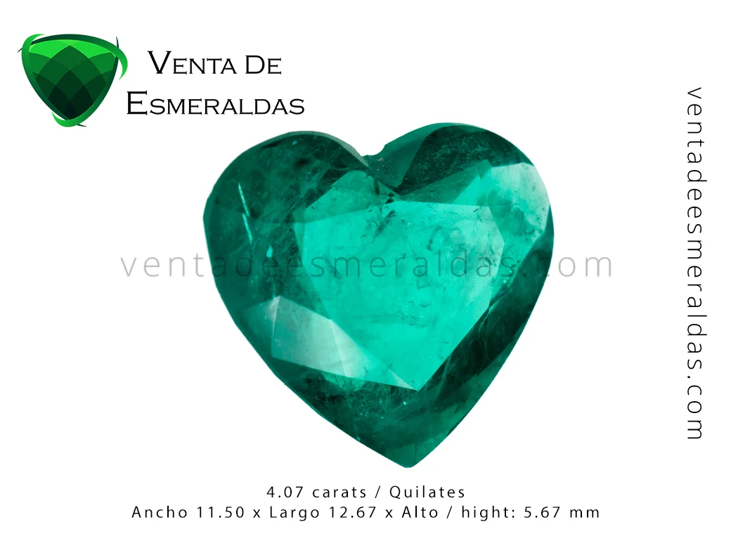 esmeralda colombiana talla corazon colombian emerald cut heart