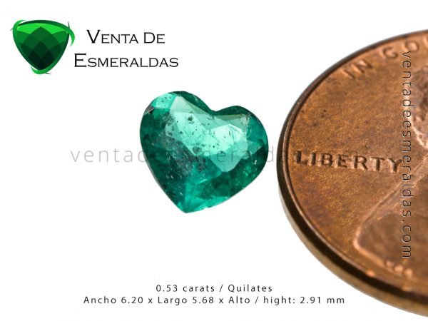 esmeralda colombiana talla corazon colombian emerald cut heart