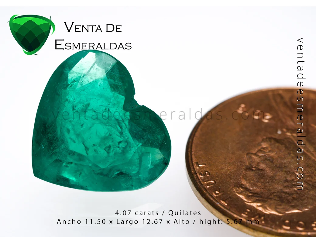 esmeralda colombiana talla corazon colombian emerald cut heart