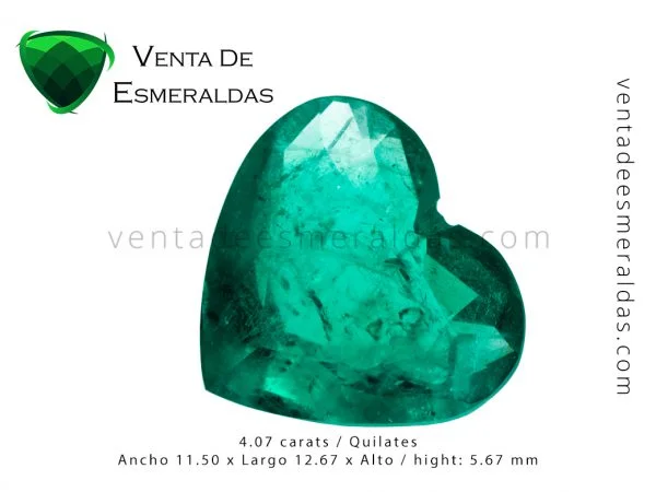 esmeralda colombiana talla corazon colombian emerald cut heart