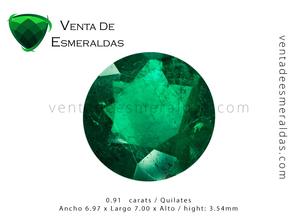 esmeralda colombiana talla redonda colombian emerald cut round