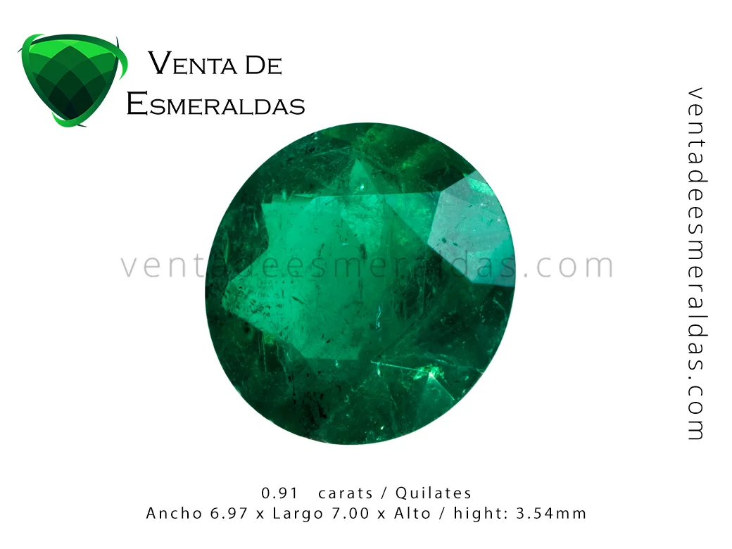 esmeralda colombiana talla redonda colombian emerald cut round