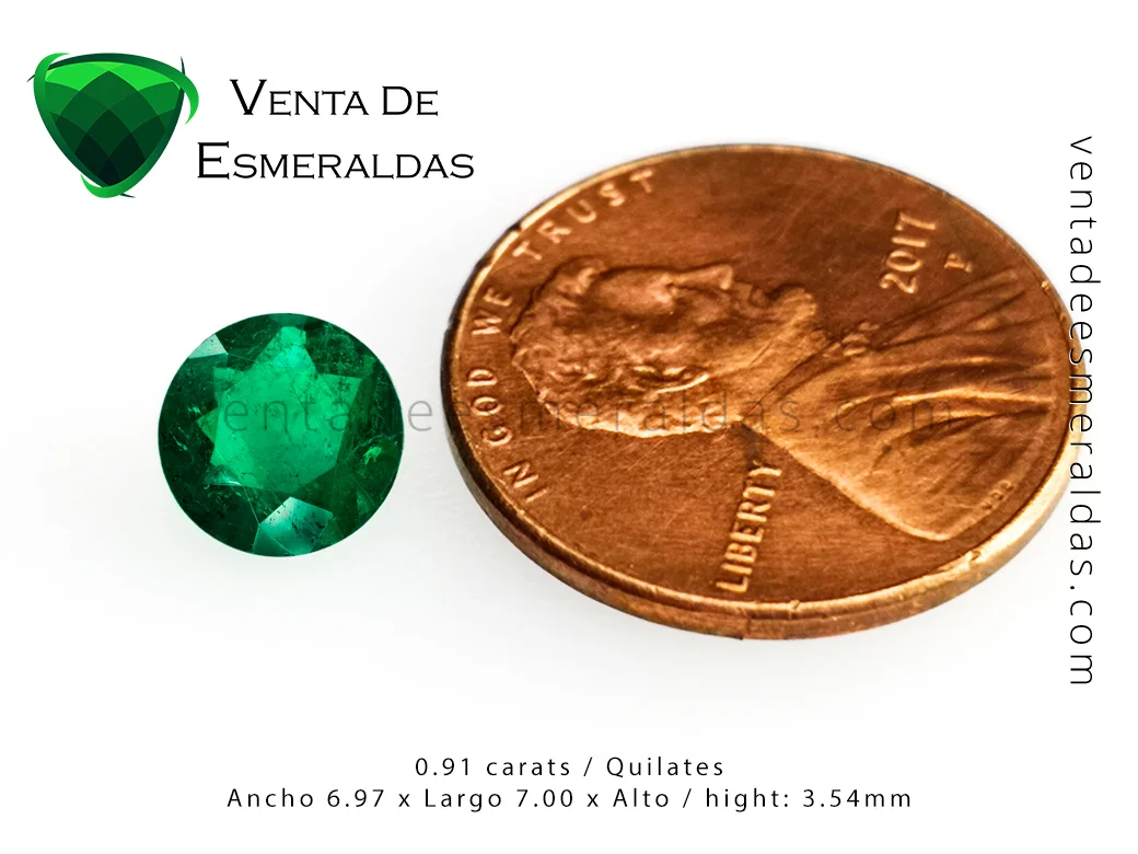 esmeralda colombiana talla redonda colombian emerald cut round