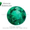 esmeralda talla redonda de 0.38 quilates round colombian emerald