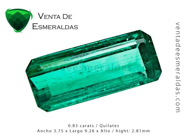 esmeraldas colombianas canutillo de 0.83 kilates colombian emerald
