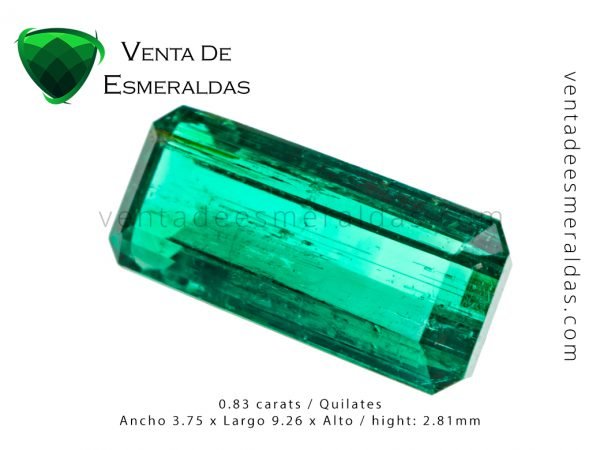 esmeraldas colombianas canutillo de 0.83 kilates colombian emerald