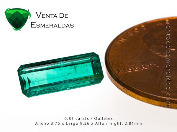 esmeraldas colombianas canutillo de 0.83 kilates colombian emerald