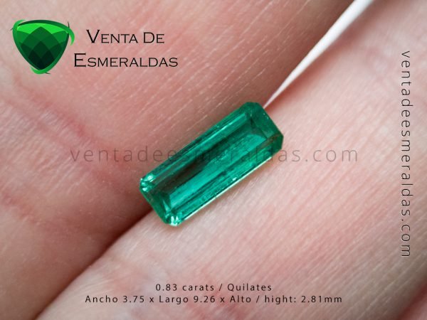 esmeraldas colombianas canutillo de 0.83 kilates colombian emerald