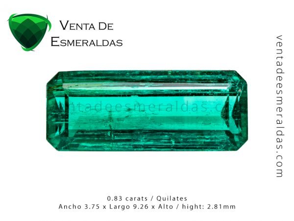 esmeraldas colombianas canutillo de 0.83 kilates colombian emerald