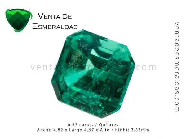 esmeralda colombiana rectangular square colomnbian emerald