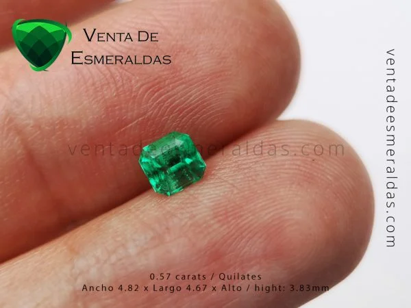 esmeralda colombiana rectangular square colomnbian emerald