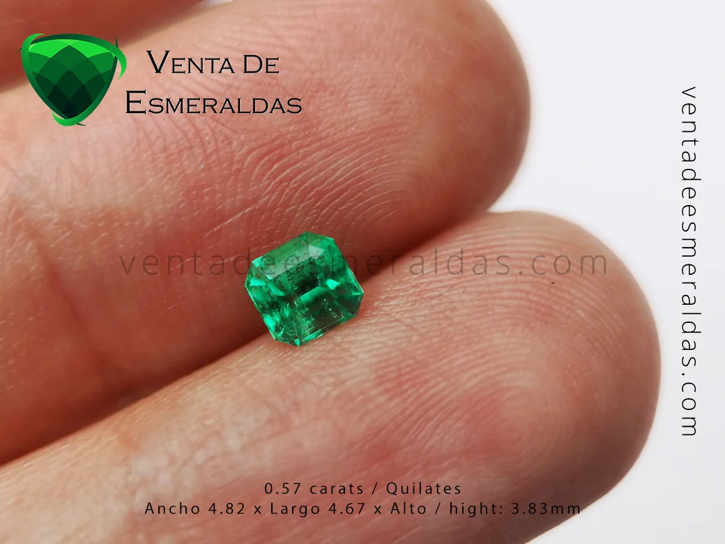 esmeralda colombiana rectangular square colomnbian emerald